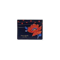 Dottie Bloom Saffiano Leather Card Holder