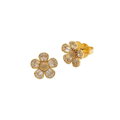 Precious Delights Goldtone & Cubic Zirconia Stud Earrings