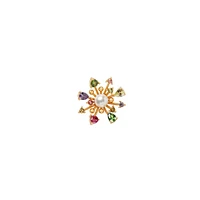 Bloom In Colour Rose Goldtone, Faux Pearl & Cubic Zirconia Stud Earrings