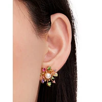 Bloom In Colour Rose Goldtone, Faux Pearl & Cubic Zirconia Stud Earrings