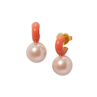 Bright Spot Drop Huggie Earrings