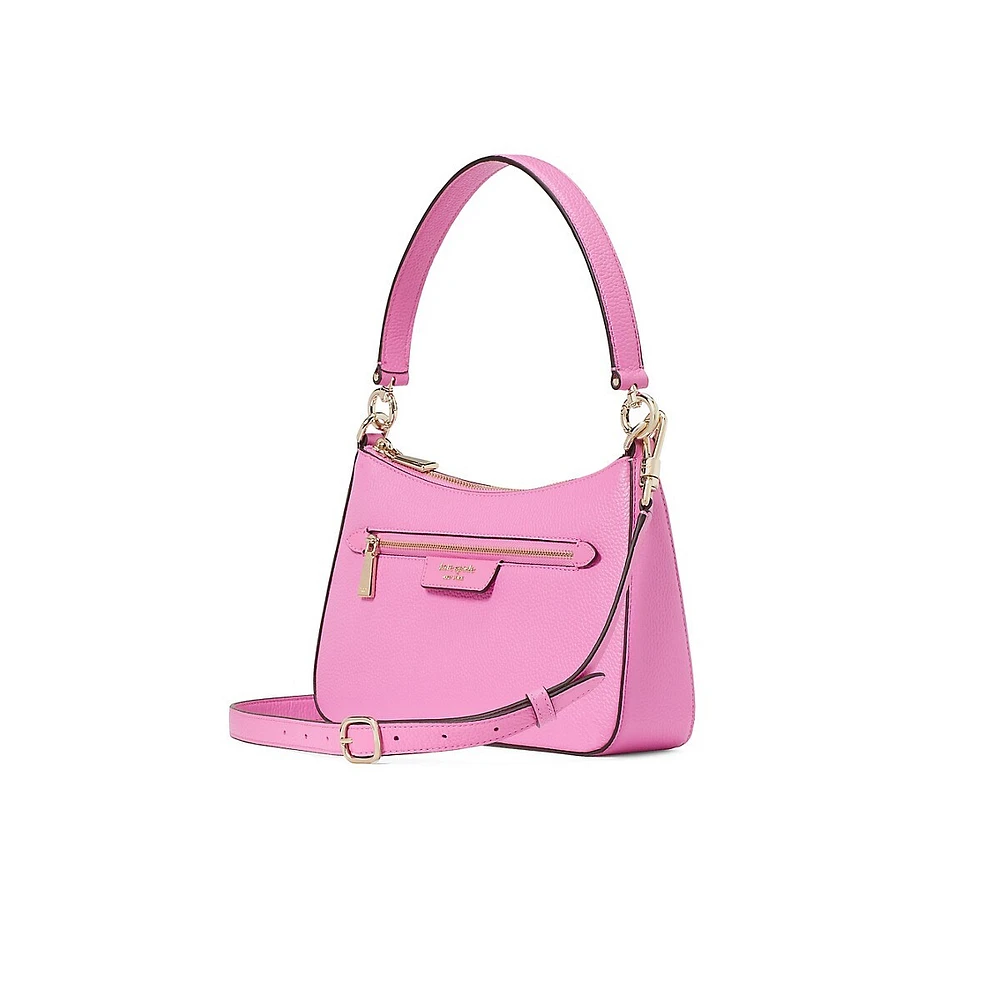 Hudson Pebbled Leather Convertible Crossbody Bag