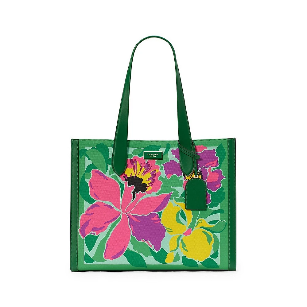 Manhattan Orchid Bloom Canvas Tote