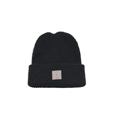 Rib-Knit Folded-Cuff Toque