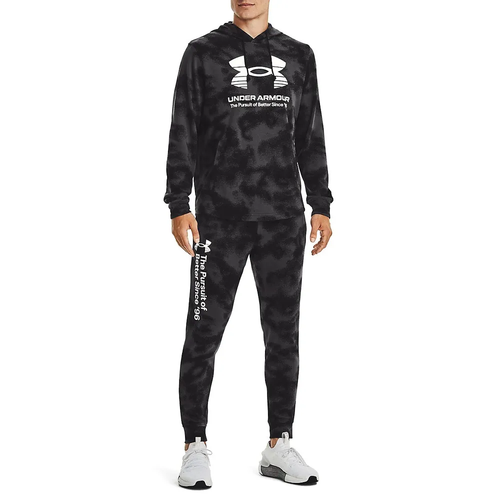 Under Armour UA Rival Terry Camo Logo-Print Hoodie