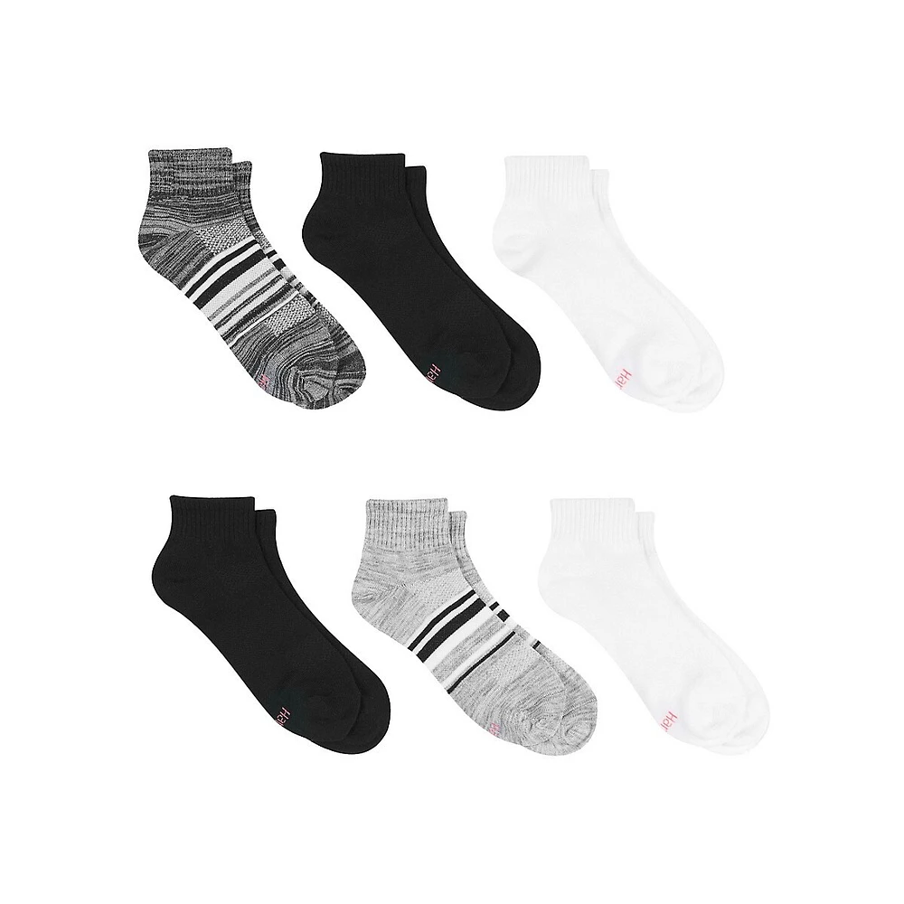 Women's 6-Pair X-Temp 2.0 Breathable Ankle-Length Socks