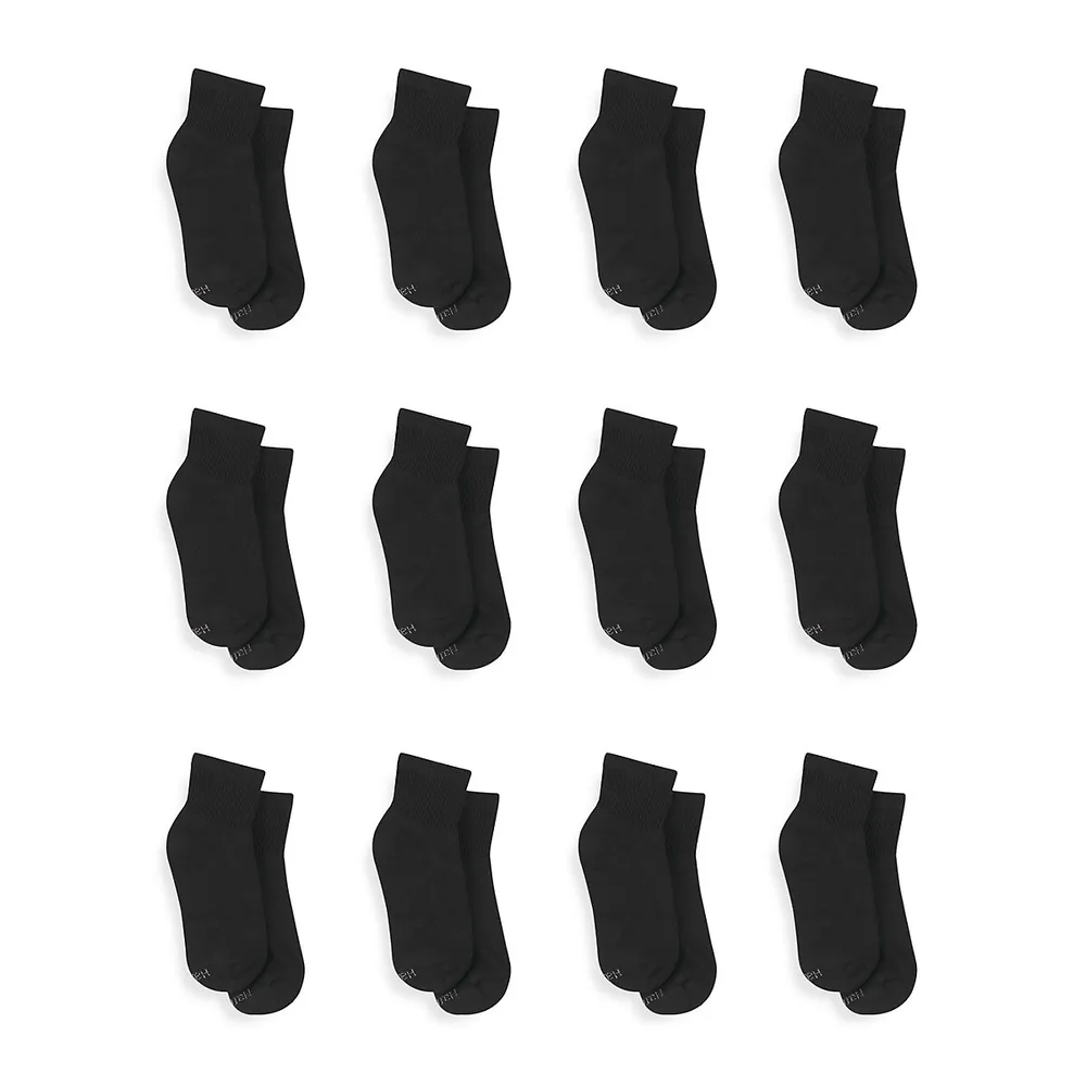 Women's 10-Pair Cushioned Ankle-Length Socks