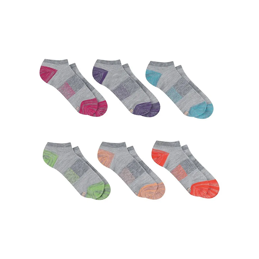 Hanes X-Temp Women's Ankle Socks, Extended Sizes, 6-Pairs