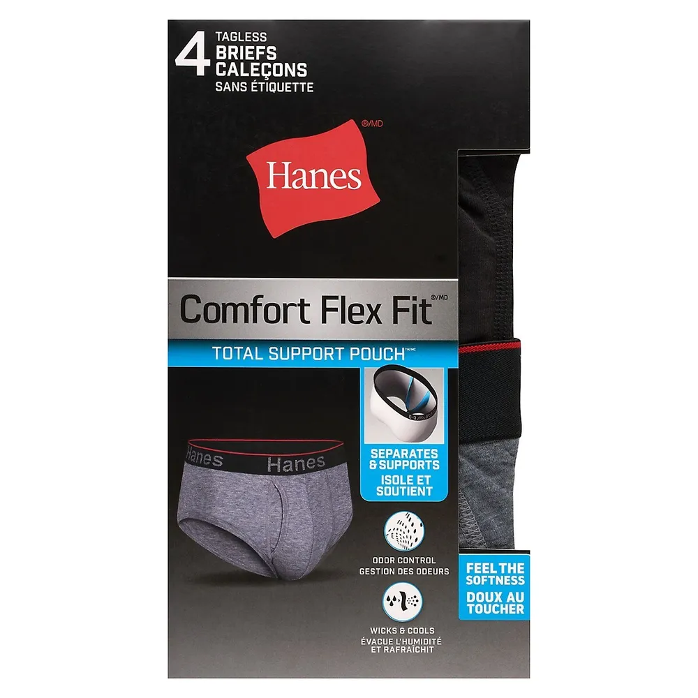 Men Invisible Underwearmen's Cotton Briefs 4-pack - Comfortable