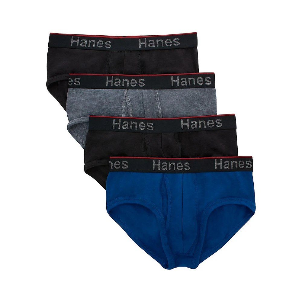 Hanes Total Support 4-Piece Pouch Briefs Set