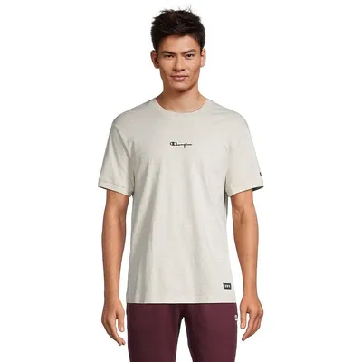 T-shirt semi-épais avec logo tissé inversé
