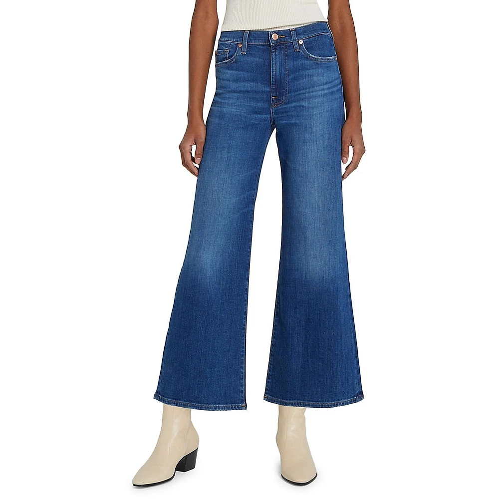 Slim Illusion Jo Cropped Wide-Leg Jeans