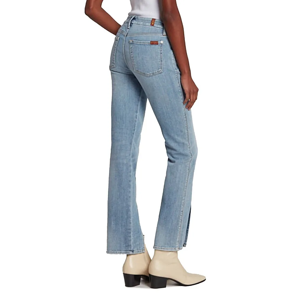 Kimmie Straight-Leg Split-Hem Jeans