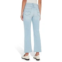 High-Waist Slim Kick Jeans