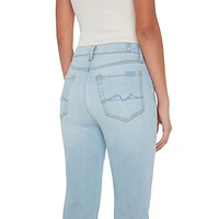 High-Waist Slim Kick Jeans