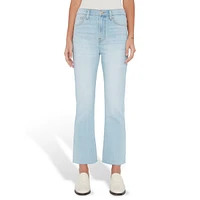 High-Waist Slim Kick Jeans