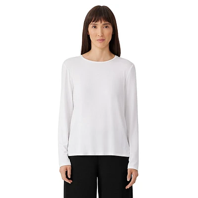 Stretch-Knit Long-Sleeve Top