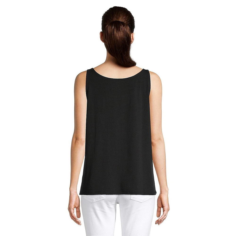 Stretch Tencel Scoopneck Tank Top