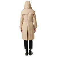 Double-Breasted Hooded Trenchcoat