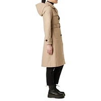 Double-Breasted Hooded Trenchcoat