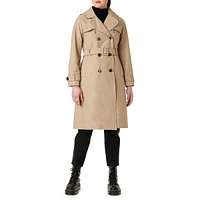 Double-Breasted Hooded Trenchcoat