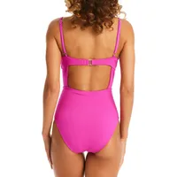 Refresh Rib Splice Banded Mio One-Piece Swimsuit