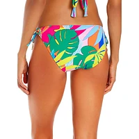 Tropical-Print Tie-Side Hipster Bikini Bottom