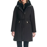 Down Parka With Faux Fur Hooded Insert