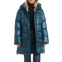 Manteau moyen en tissu recyclé Puffer Up