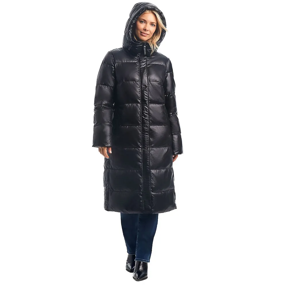 Puffer Up Recycled Fabric Maxi Coat