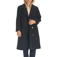 Faux Fur Collar Wrap Coat