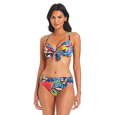 Colour Field Tie Front Bikini Top