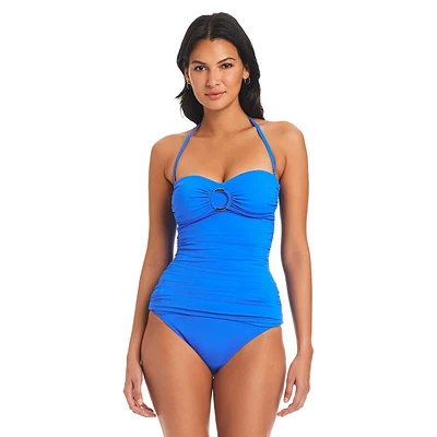 Ring Me Up Draped Bandini Swim Top