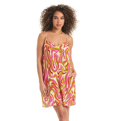 Neon Swirl Beach Dress