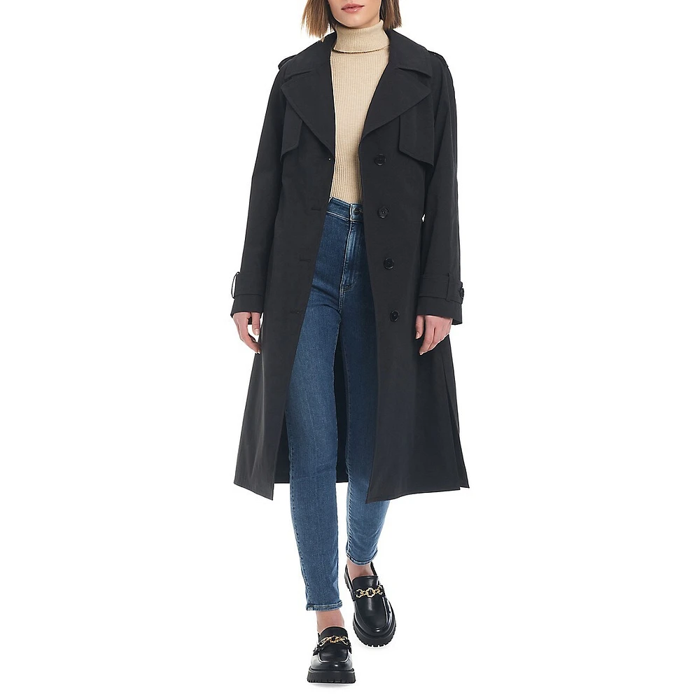 Belted Single-Breasted Trench Coat