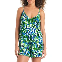 Jigsaw Petal Gauze Coverup Romper