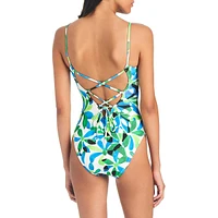 Jigsaw Petal One-Piece V-Wire Swimsuit