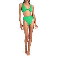 Refresh Rib High-Waist Swim Bottoms