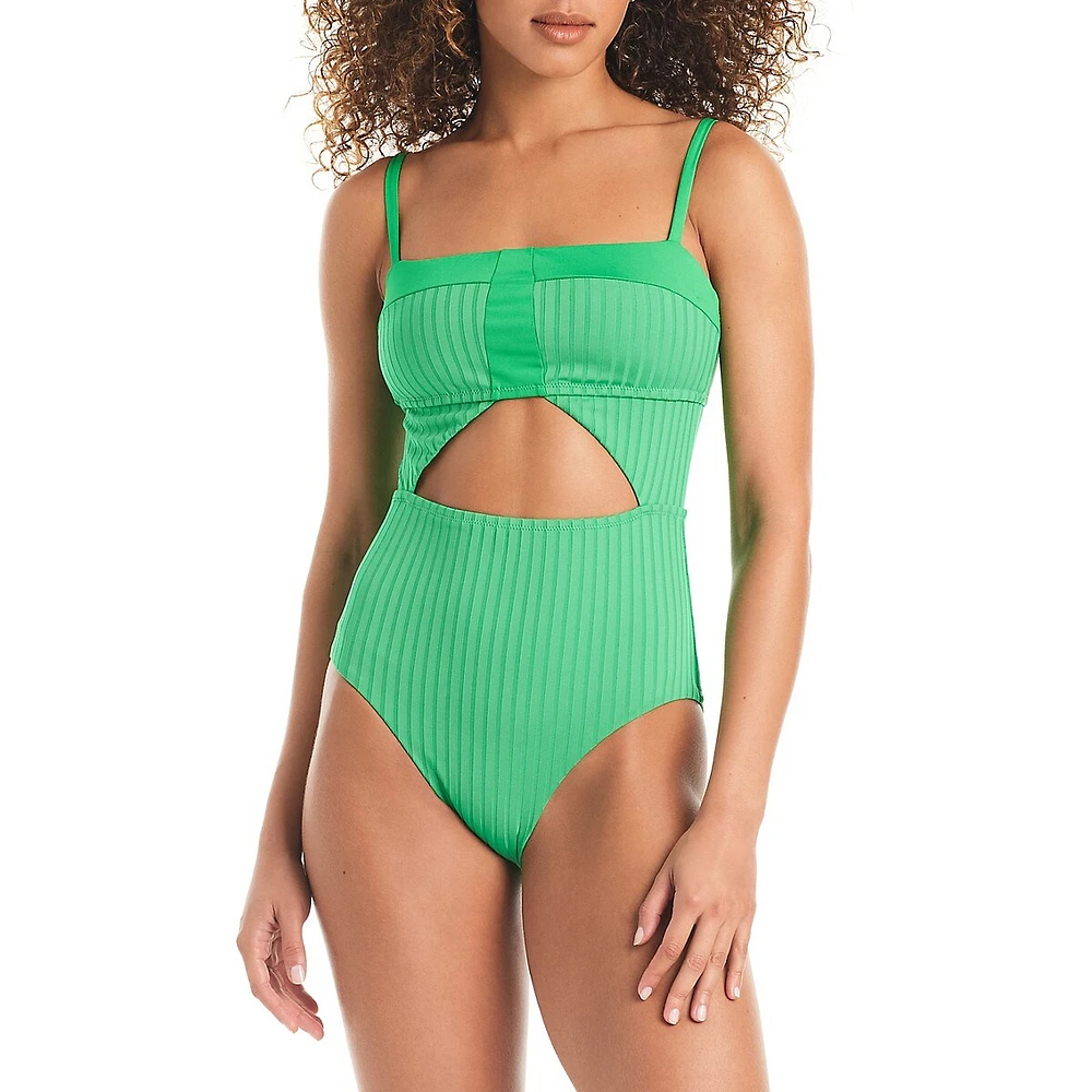 Refresh Rib One-Piece Cutout Swimsuit