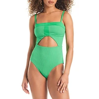 Refresh Rib One-Piece Cutout Swimsuit