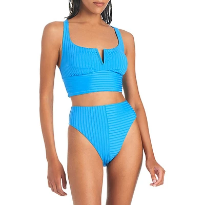 Refresh Rib Cropped V-Wire Swim Top