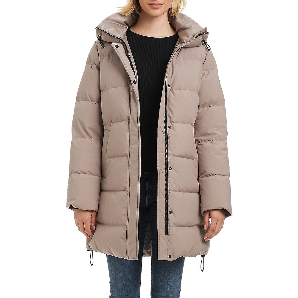 Angie Down Channel-Quilted Parka