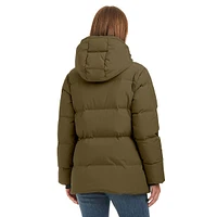 Lindsay Channel-Quilted Down Parka