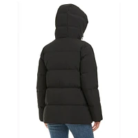 Lindsay Channel-Quilted Down Parka