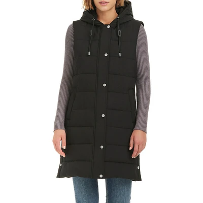 Roxy Longline Channel-Quilted Vest