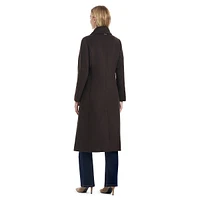 Sophie Wool-Blend Detachable Faux Fur-Trim Midi Coat