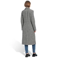 Manteau long à simple boutonnage en laine mélangée Celine