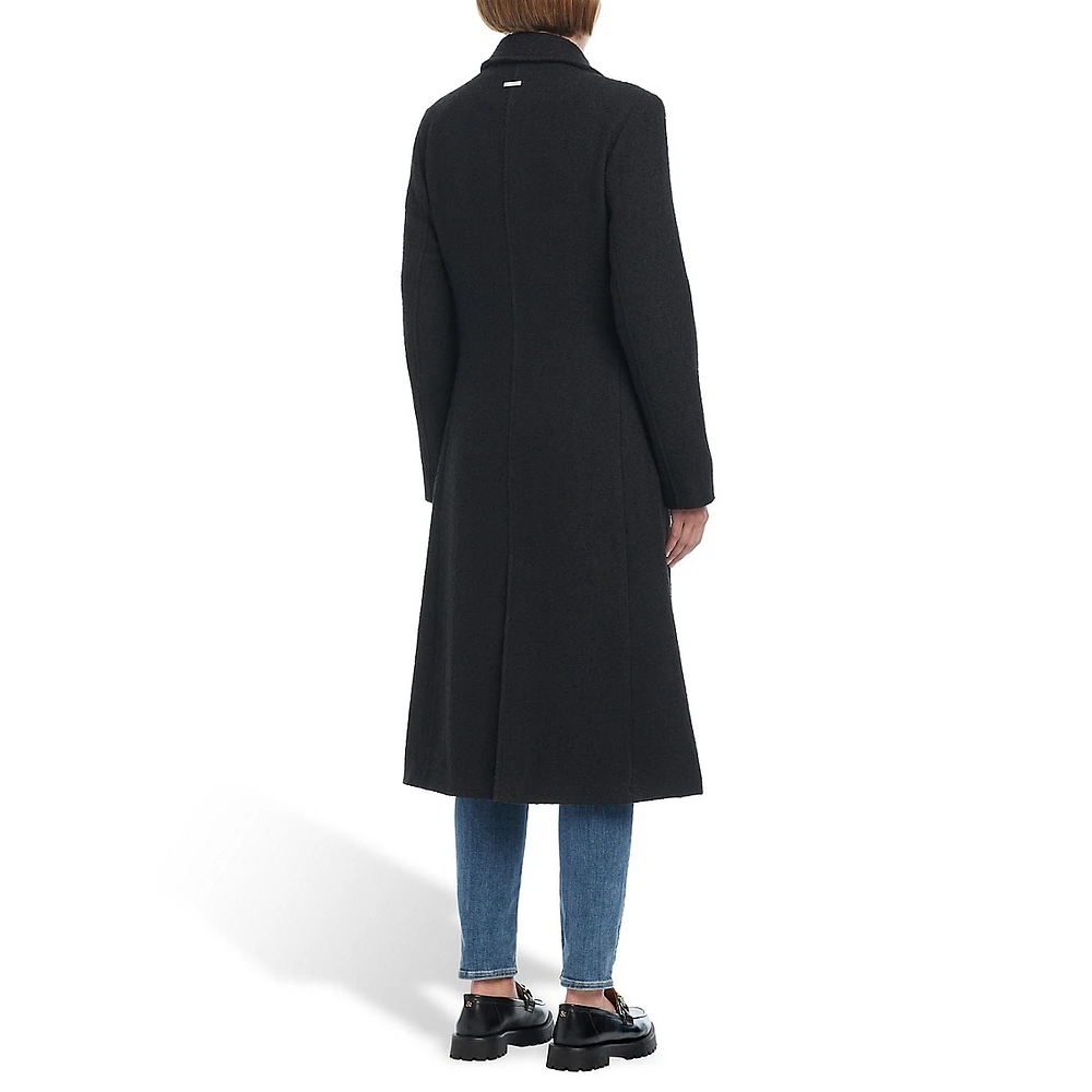 Celine Wool-Blend Single-Breasted Long Coat