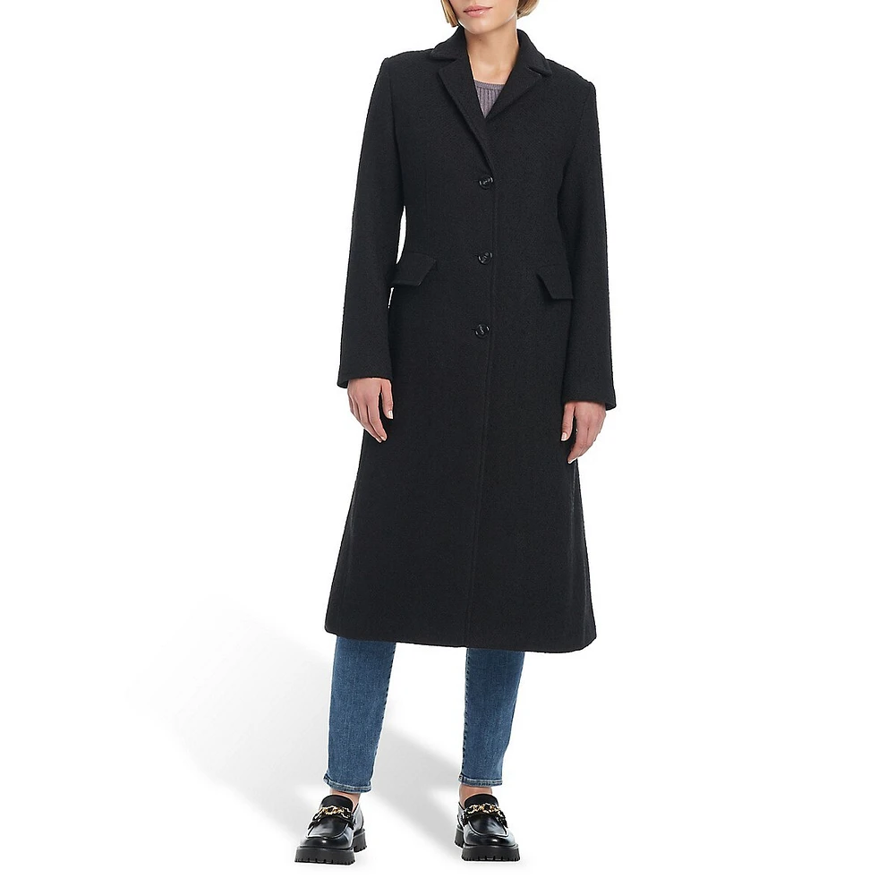 Celine Wool-Blend Single-Breasted Long Coat