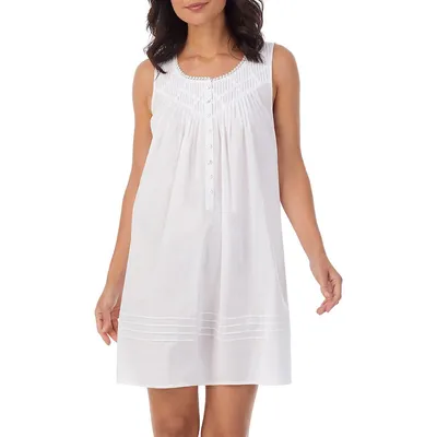Cotton Woven Short Nightgown